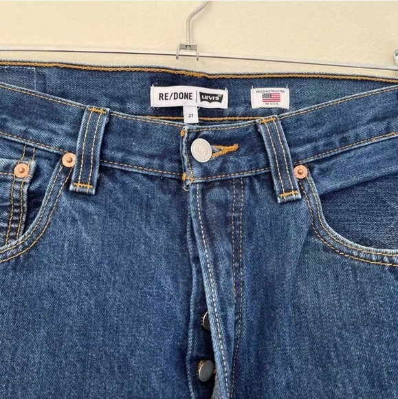SOLD LEVI'S X Re/Done High Rise Stovepipe - Picture 8 of 10